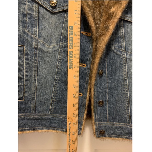 Marvin Richards Faux Fur Denim Jacket - Picture 10 of 12